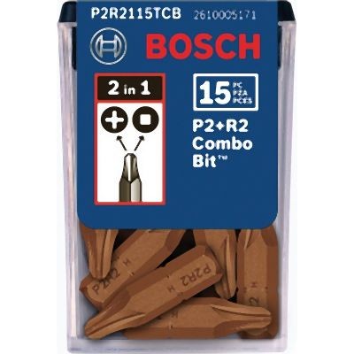 Bosch 15 pieces 1 Inches P2R2 Insert Bits, 2610005171