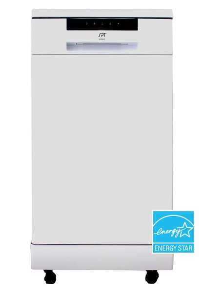 Sunpentown 18" Portable Dishwasher with Energy Star, White, SD-9263W