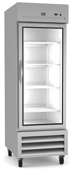 Kelvinator Commercial 1-glass door reach-in refrigerator, stainless steel, 21 cubic feet, R290 refrigerant gas, +33/+41°F - Energy star, 738278
