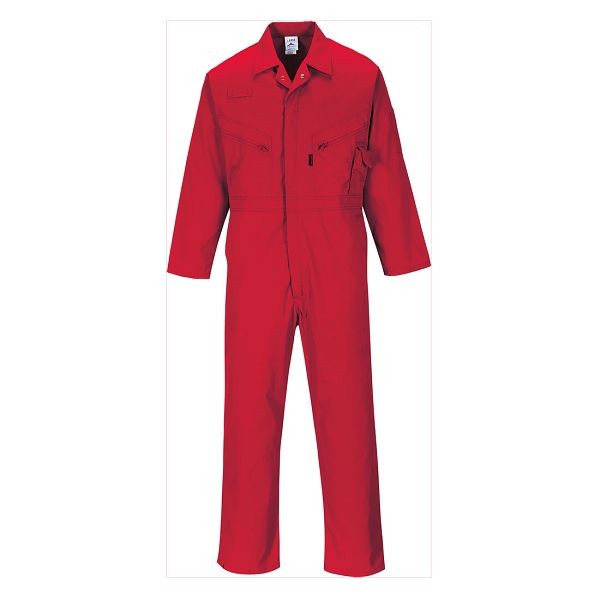 Portwest Liverpool Zipper Coverall, Red, L, C813RERL