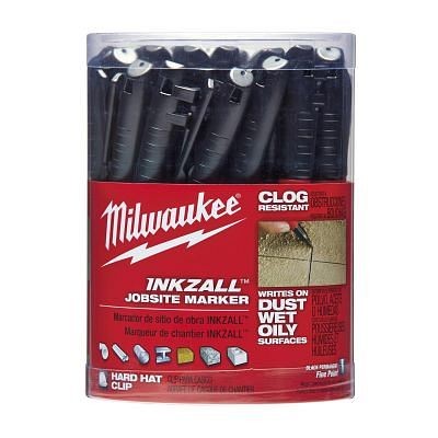 Milwaukee Inkzall Jobsite Marker Black, Pack of 36, 48-22-3100