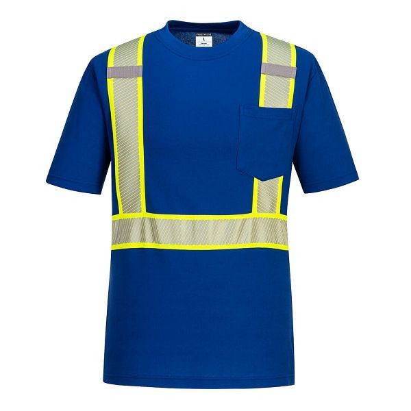 Portwest Iona Plus Short Sleeve T-Shirt, Royal Blue, 4XL, S396RBR4XL