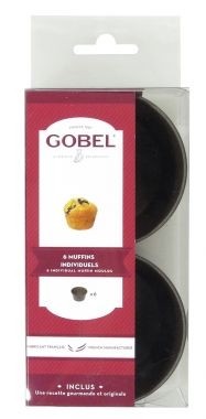 Gobel Box of 6 muffin molds, 296512