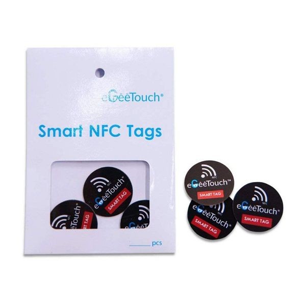 eGeeTouch Smart NFC Sticker Fobs for All Smart Locks (Pack of 3 Sticker Fobs), Waterproof, 5-ACS-200010
