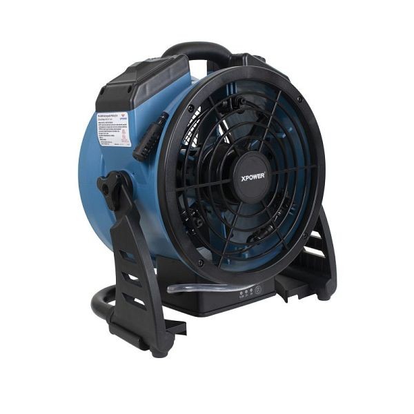 XPOWER Misting Fan, Portable Battery, Operated, Rechargeable, Cordless, Variable Speed Air Circulator with Built-In Water Pump and Hose, FM-65WB