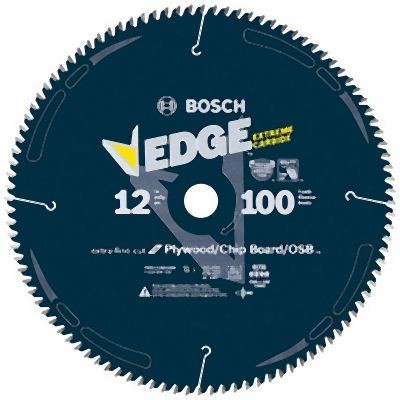 Bosch 12 Inches 100 Tooth Edge Circular Saw Blade for OSB/Plywood/Plastic, 2610044109
