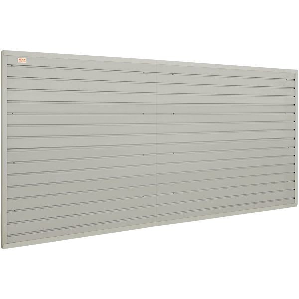 VEVOR Slatwall Panels, 4 ft x 1 ft Gray Garage Wall Panels 12"H x 48"L, 8 Panels, BTQBPVCF32SQVVR4BV0