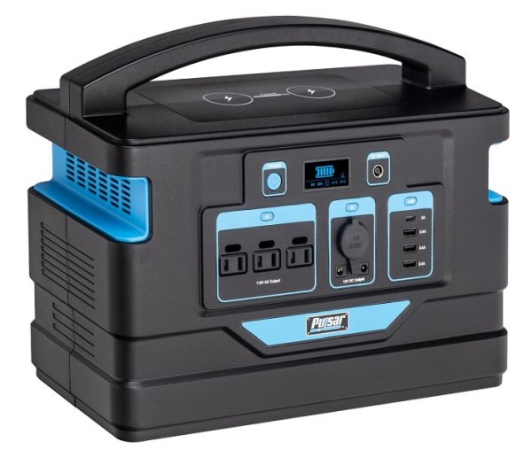 Pulsar 1000W / 888WH Lithium-Ion Portable Power Station with LCD Display and Wireless Charging Pads, PPS1000