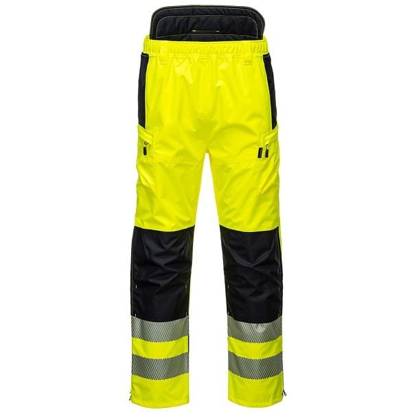 Portwest PW3 Hi-Vis Extreme Rain Pants, Yellow/Black, 4XL, Regular, PW342YBR4XL