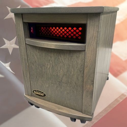 SUNHEAT Amish Hand Crafted Infrared Heater - Driftwood Maple, 160110004