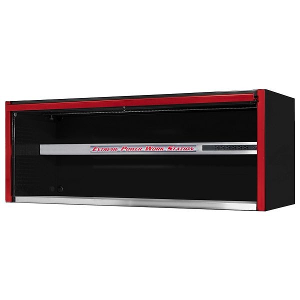 Extreme Tools EXQ Series 72"W x 30"D Professional Extreme Power Workstation Hutch Black with Red Handle, EX7201HCQBKRD