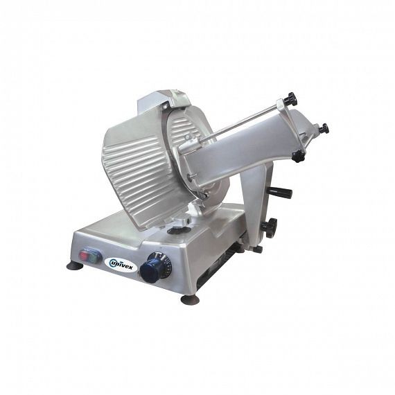 Univex Electric Food Slicer, Value™ Series, manual, Maximum duty 4 hours a day, 12" diameter blade, belt-driven on blade/gear-driven on carriage, 6612M