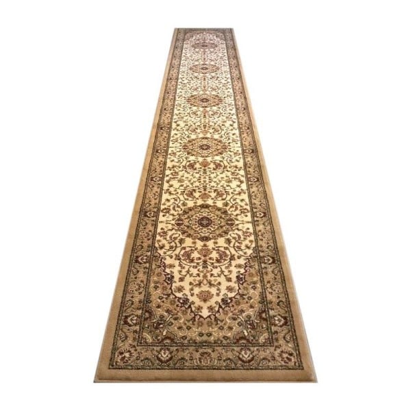 Flash Furniture Mersin Collection Persian Style 3' x 20' Ivory Area Rug - Olefin Rug with Jute Backing - Hallway, Bedroom, Living Room, NR-RGB401-320-IV-GG