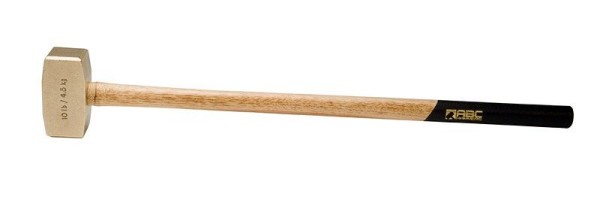 ABC Hammers 10 lb. Brass Hammer with 32" Wood Handle, ABC10BW