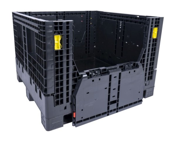 Reusable Transport Packaging 1,800 lbs. Collapsible Bulk Containers, 48 x 45 x 34, Injection Molded, Tare Weight: 121 lbs, CC02-484534