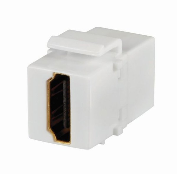 DataComm Electronics HDMI Keystone Insert, White, Pack of 10, 20-4504-WH
