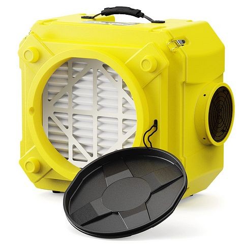 AlorAir CleanShield HEPA 550, Yellow, Air Scrubber with Filter Change Light and Variable Speed, B07MYTYVLY