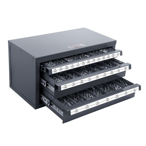 VEVOR Drill Bit Dispenser Cabinet, Three-Drawer Drill Bit Organizer Cabinet for 1/16" to 1/2", ZTFPGJXZTSCT6N0G8V0