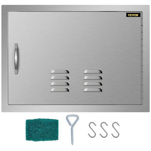 VEVOR 17"hx24"w BBQ Access Single Door Vents Heavy Duty Rust Resistant Kitchen Cabinet, 17X24YCSPCGMDTFK1V0