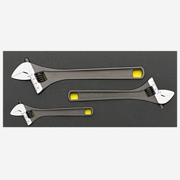 Stahlwille TCS 4026/3 Adjustable Wrench Set with Foam Inlay, 3 Pieces, ST96838796