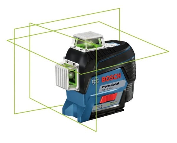 Bosch 12V Max 360⁰ Connected Green-Beam Three-Plane Leveling and Alignment-Line Laser Kit with (1) 2.0 Ah Battery, 0601063T13