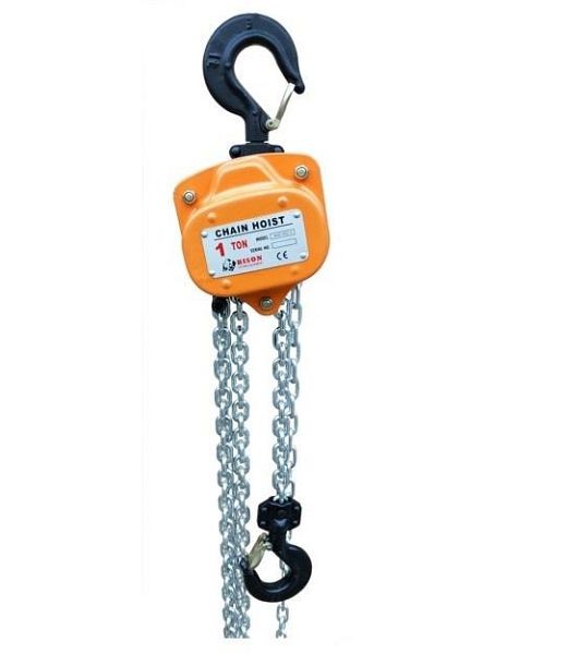 Bison Lifting Equipment 1 Ton Manual Chain Hoist 10' Lift, CH10-10-G