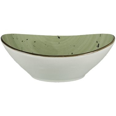 International Tableware Rotana Stoneware Lime Bowl (11oz), Lime with Brown Trim and Speckles, Quantity: 36 pieces, RT-11-LI