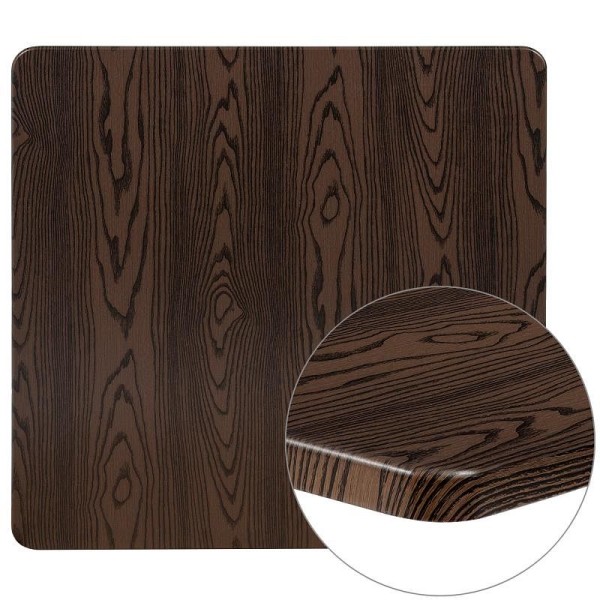 Flash Furniture Glenbrook 36" Square Rustic Wood Laminate Table Top, XU-3636-WD-GG