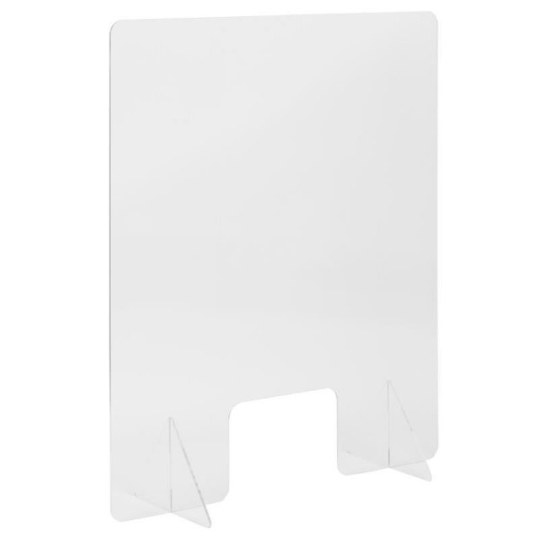 Flash Furniture Violet Acrylic Free-Standing Register Shield / Sneeze Guard, 32"H x 40"L, BR-ASLF-3240-GG