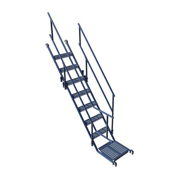 Metaltech 76" Steel stair & handrails ( 7' x 76") for 76" frame, M-MST776US