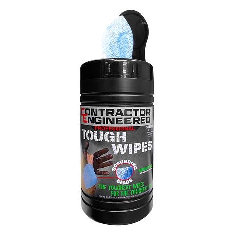 CE Tools Pro Tough Wipes with Scrubbing Beads, 50 Count, CET 110