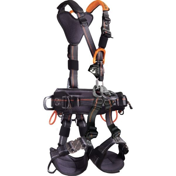 Skylotec IGNITE NEON Lightweight Rope Access harness with Aluminum D-rings, Comfort Padding and Chest Ascender, M/XXL, G-US-1153-M/XXL
