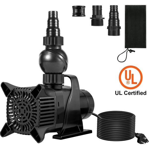 VEVOR Submersible Water Pump 4000GPH Pond Pump 22FT 330W for Waterfall Fountain, PQXHBMC306W403IGIV1