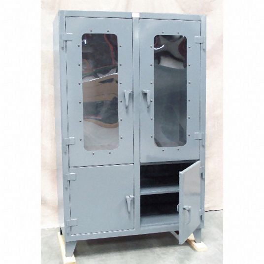 Strong Hold Heavy Duty Storage Cabinet, Dark Gray, 78 in H X 48 in W X 24 in D, Assembled, 8 Cabinet Shelves, 46-4DLD-248