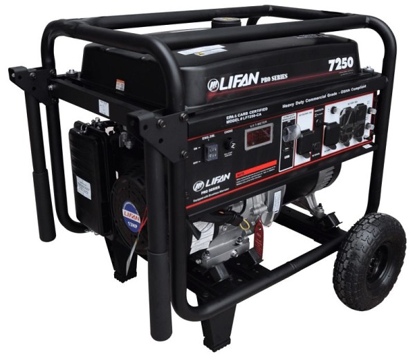 Lifan Power 7000 W Pro Generator - 13 MHP with Recoil Start/Wheel Kit, LF7250