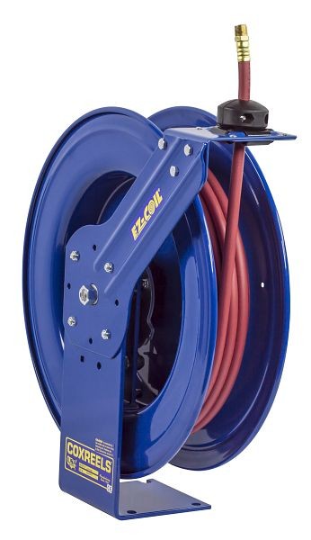 Coxreels Safety Series Spring Rewind Hose Reel for air/water: 3/8" Inner Diameter, 50' hose, 300 PSI, EZ-SH Series, EZ-SH-350