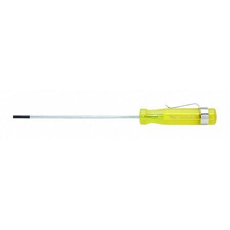 Stanley Pocket Clip Slotted Screwdriver 3/32" Round, 4", 66-103-A