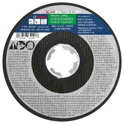 Bosch 4-1/2 Inches x 1/16 Inches X-LOCK Arbor Type 1A (ISO 41) 24 Grit Masonry Cutting Abrasive Wheel, 2610054469