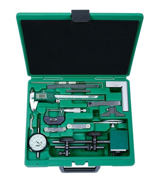 Insize 13-PIECE Measuring Tool Set, Digital Caliper, 5013-E