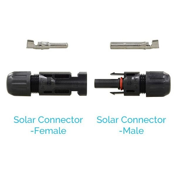 Renogy Solar Connectors for Solar Panels 5 Pairs Male & Female, RNG-CNCT-MC4x5