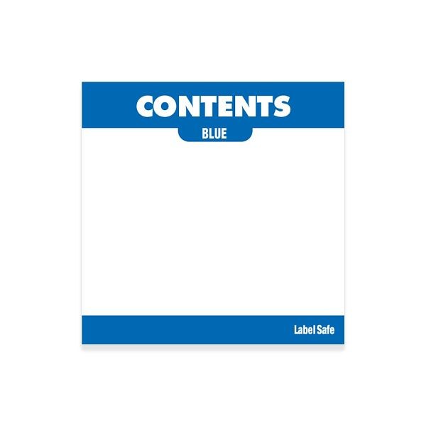 OilSafeSystem Paper Rectangle Label, 3.25" x 3.25", Blue, 280302