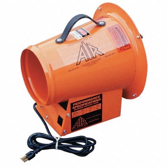 Air Systems International Axial Confined Space Fan, 1/4 hp HP, 220V AC Voltage, 1,450 RPM Blower/Fan Speed, SVF-8AC50