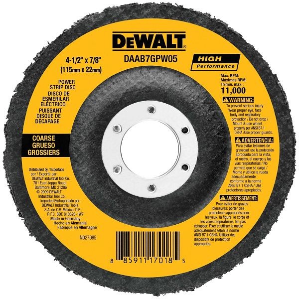 DeWalt 4-1/2" x 7/8" Power Wheel Flap Disc, DAAB7GPW05