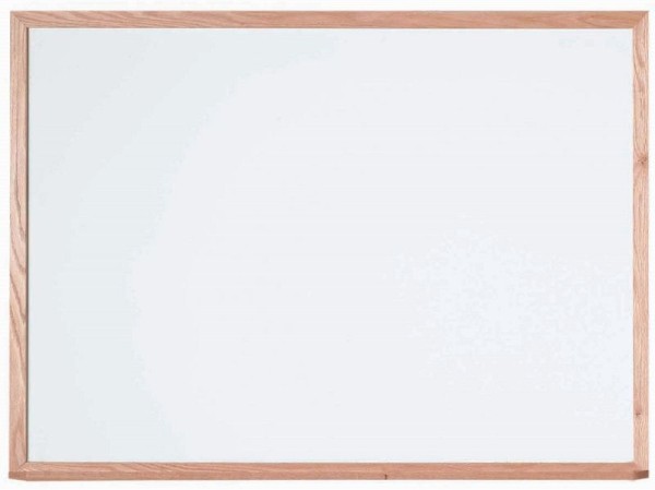 AARCO Multi-Purpose Institutional Series Markerboard, 36" x 48", Red Oak Frame, WOS3648