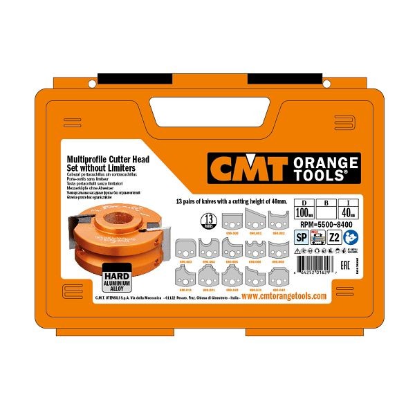 CMT Orange Tools Molding & Set, 3/4'' Bore, 13 Pieces, 692.013.12