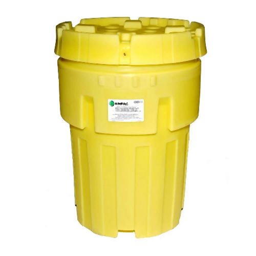 ENPAC Envirosalv Lockable 95 Gallon Poly-Overpack Salvage Drum, Yellow, 1295-YE