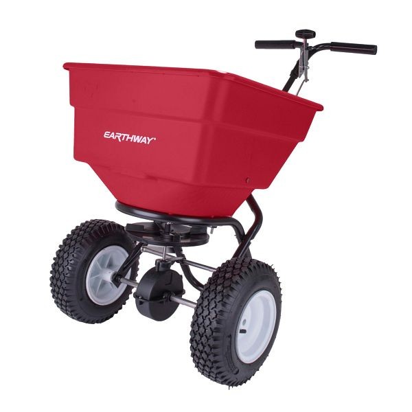 Earthway 100lb Commercial Broadcast Spreader, 13" Pneumatic Stud tires, 2170