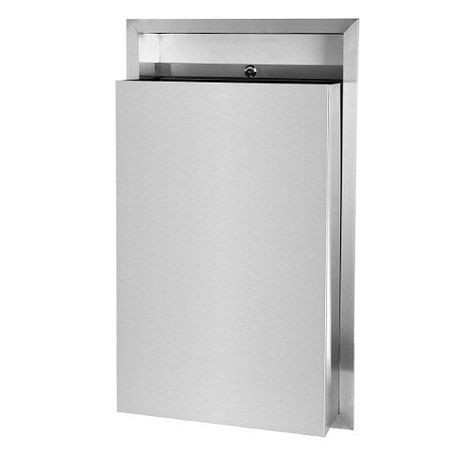 Alpine Stainless Steel Recessed Waste Receptacle, Stainless Steel Brushed, ALP493