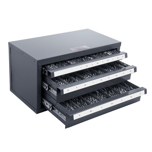VEVOR Drill Bit Dispenser Cabinet, Three-Drawer Drill Bit Organizer Cabinet for 1mm to 13mm, ZTFPGJX1MMD1B8D3JV0