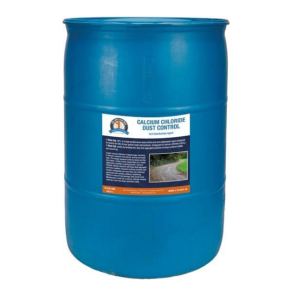 Bare Ground One Shot Calcium Chloride Dust Control, without LiftGate, Quantity: 30 Gallon Drum, 1S-CACL-30
